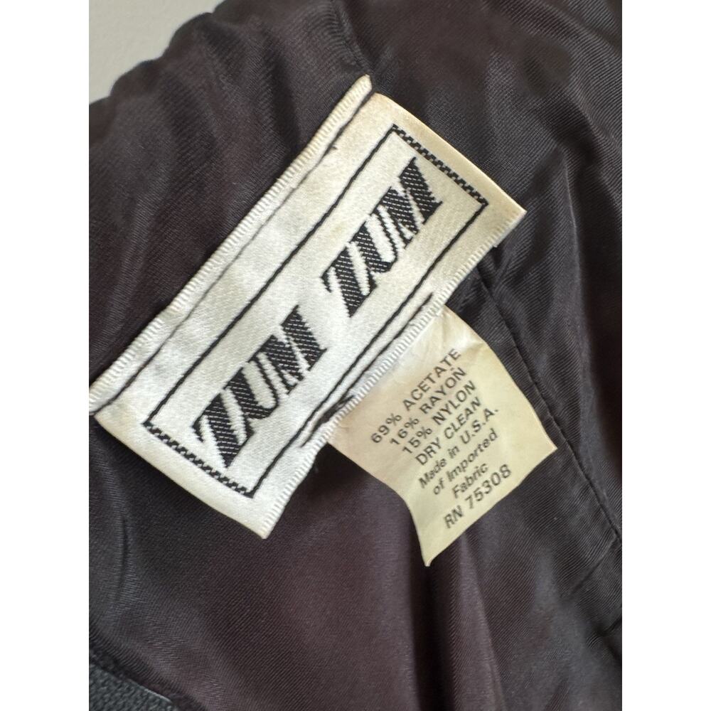 Zum Zum Vintage Dress Black Velvet Baby Doll Halter Formal Midi Dress Size 8 Y2K - Picture 12 of 12
